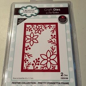 Expressions Red Craft Dies. Pretty poinsettia